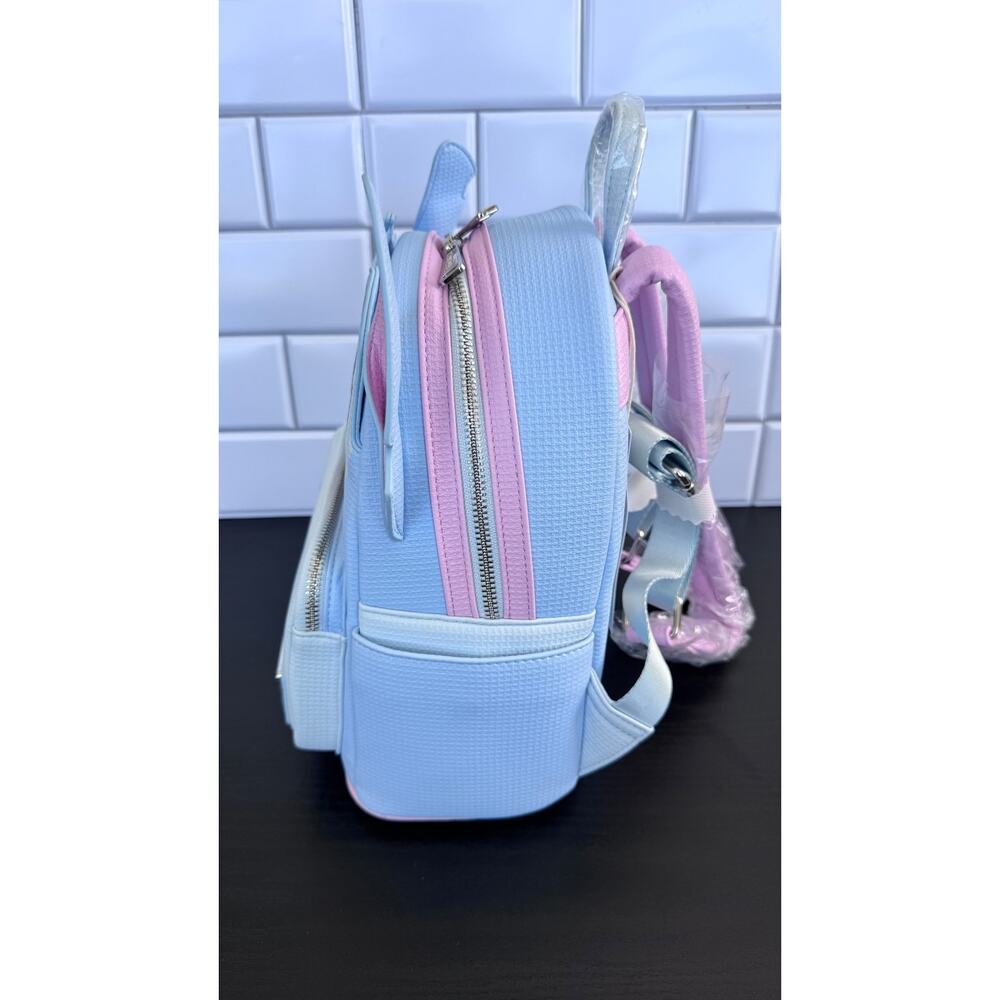 Disney Parks x Loungefly Stitch 626 Day Blue &Pink Waffle Texture Backpack NWT - Picture 5 of 6
